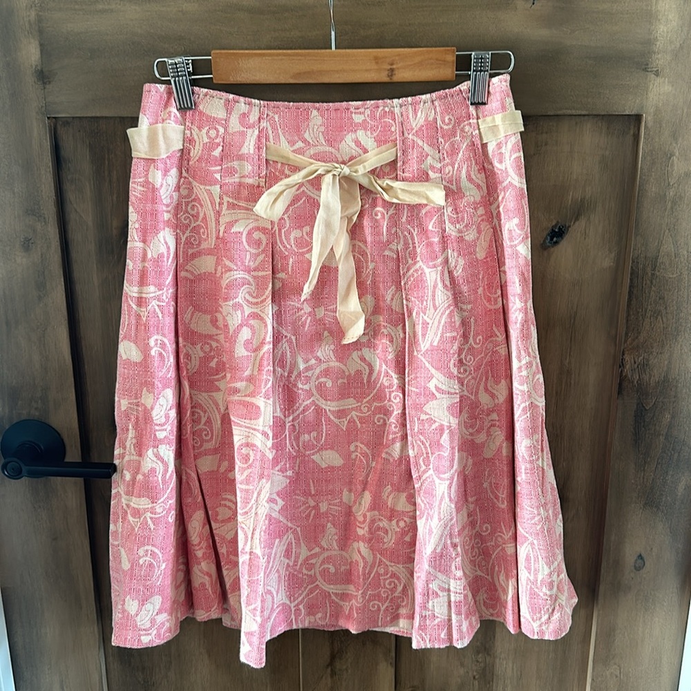 Elie Tahari Pink and white pleated skirt - Picture 6 of 16